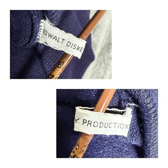 VTG Pickering Disney Sweater Mens L Navy Mickey Mouse Embroidered Golf Knit USA - Picture 5 of 12